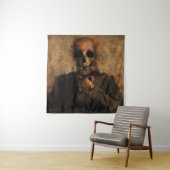 Tenture Homme crâne arrière - plan texture mort (En situation)