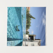 Tenture Homme en piscine le matin (Devant (Horizontal))