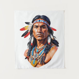Tenture Homme Indien d'Amérique du Nord