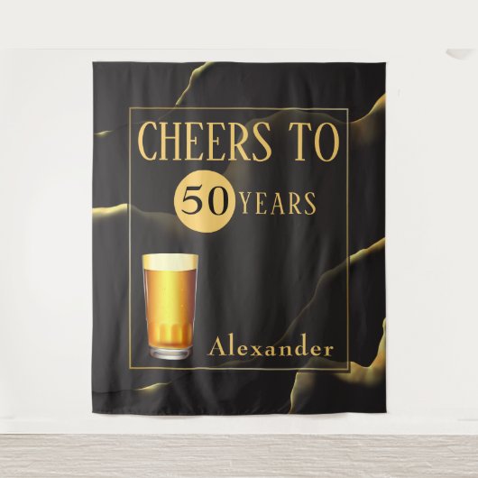 Tenture Hommes à 50 ans Fab Anniversaire (Devant)