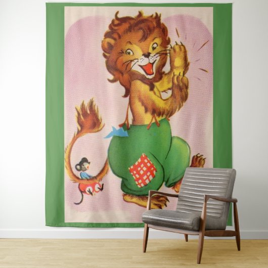 Tenture Horace le lion et l'ami (En situation)