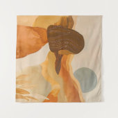 Tenture Horizons d'or - Femme Abstraite du désert (Devant (Horizontal))