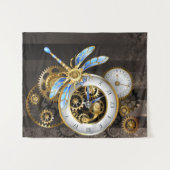 Tenture Horloge à vapeur avec libellule mécanique (Devant (Horizontal))