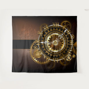 Tenture Horloge Steampunk avec des engrenages anciens