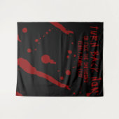 Tenture Horreur Halloween Retourner maintenant Sanglier (Devant (Horizontal))