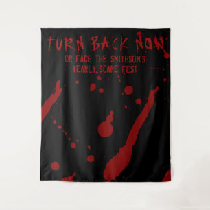 Tenture Horreur Halloween Retourner maintenant Sanglier