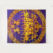 Tenture Horseman médiéval et soldats du 12e siècle imprime (Devant (Horizontal))