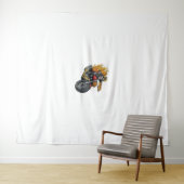 Tenture Hot Dog Rider - Funky Biker Skull (En situation (horizontale))