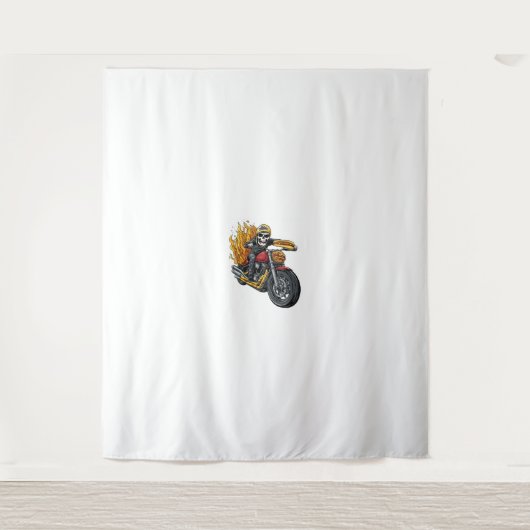 Tenture Hot Dog Rider - Funky Biker Skull (Devant)