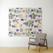 Tenture Houseplants Cactus Motif Succulent (En situation (horizontale))