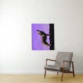 Tenture Howling Wolf at Sunset - Art faunique original (En situation)