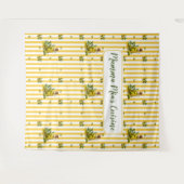 Tenture Huile d'olive sans couture avec rayure jaune perso (Devant (Horizontal))