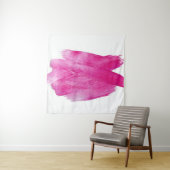 Tenture Huile rose chatoyante : Aquarelle Abstraite (En situation)