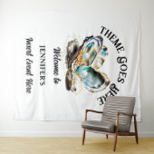 Tenture Huitre perle de mer coquille iridescente glamour f (En situation (horizontale))