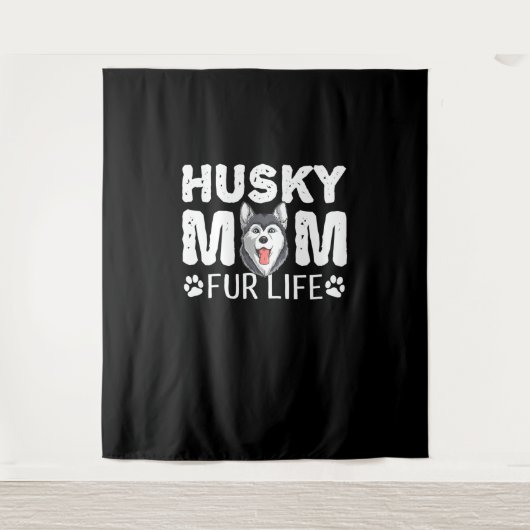 Tenture Husky maman | Funny dog day (Devant)