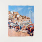 Tenture HYDRA - mules au port (Devant)