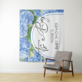 Tenture Hydrangea Blue Flowers C'est un garçon (En situation)