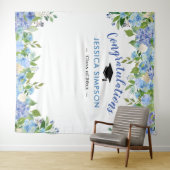 Tenture Hydrangeas Bleus Fond de Décoration Florale pour P (En situation (horizontale))