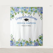 Tenture Hydrangeas Bleus Fond de graduation floral pour ph (Devant)