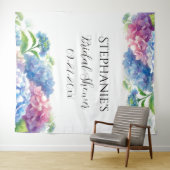 Tenture Hydrangeas Blue Floral Fête des mariées Photo Boot (En situation (horizontale))