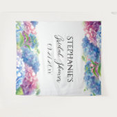 Tenture Hydrangeas Blue Floral Fête des mariées Photo Boot (Devant (Horizontal))