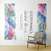 Tenture Hydrangeas Blue Floral Fête des mariées Photo Boot (En situation (horizontale))