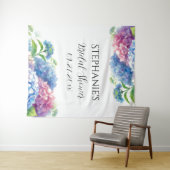 Tenture Hydrangeas Blue Floral Fête des mariées Photo Boot (En situation (horizontale))