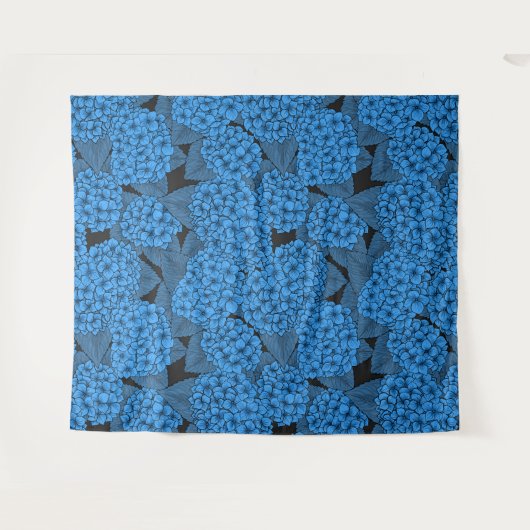 Tenture Hydrangée bleue (Devant (Horizontal))