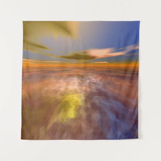 Tenture HYPERION WORLD, ALIEN SEASCAPE SKY, CLOUDS Sci-Fi (Devant (Horizontal))