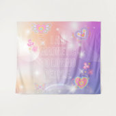 Tenture I am Magnetic, Motivational, Inspirational, Pink (Devant (Horizontal))