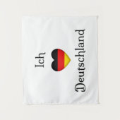 Tenture "I Heart Germany" Allemand Pride World Traveller (Devant)