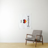 Tenture "I Heart Germany" Allemand Pride World Traveller (En situation)