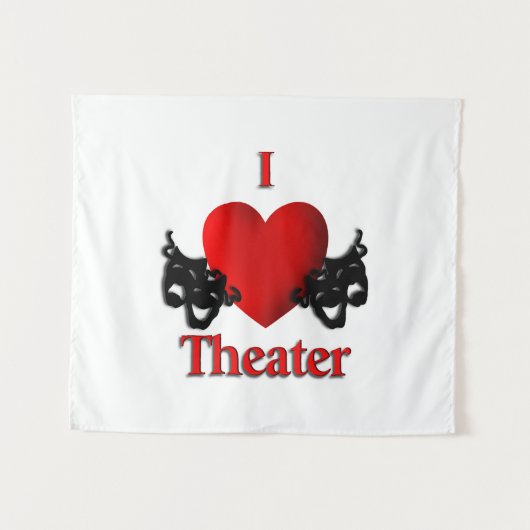 Tenture I Heart Theatre (Devant (Horizontal))