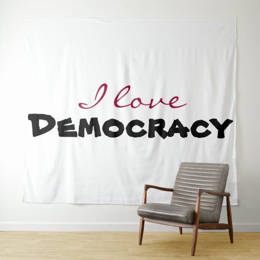 Tenture I love [customize] (En situation (horizontale))