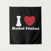Tenture I Love Mashed Potatoes Thanksgiving Diner Cadeau (Devant)