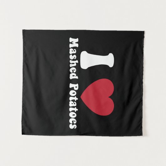 Tenture I Love Mashed Potatoes Thanksgiving Diner Cadeau (Devant (Horizontal))