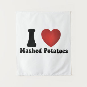 Tenture I Love Mashed Potatoes Thanksgiving Diner Cadeau