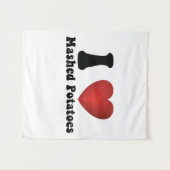Tenture I Love Mashed Potatoes Thanksgiving Diner Cadeau (Devant (Horizontal))