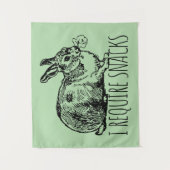 Tenture I Require Snacks Cute Bunny Rabbit (Devant)