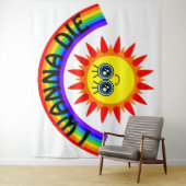 Tenture I Wanna Die - Rainbow Smiling Sun (En situation)