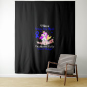 Tenture IBM Awareness Funny Unicorn Friend Family Support (En situation)