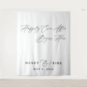 Tenture Ici commence un bonheur éternel Fond de mariage (Devant)