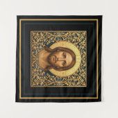 Tenture Icône byzantine du Christ - Jésus (Devant (Horizontal))