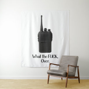 Tenture Icône Fu*k Sur L'Icône Drôle Walkie Talkie