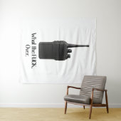 Tenture Icône Fu*k Sur L'Icône Drôle Walkie Talkie (En situation (horizontale))