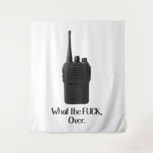 Tenture Icône Fu*k Sur L'Icône Drôle Walkie Talkie (Devant)