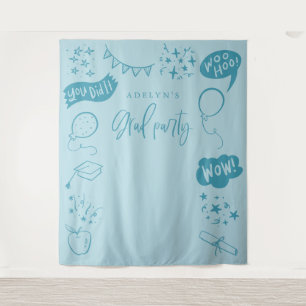Tenture Icônes Quirky Grad Dessous Bleu Dessous