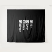 Tenture Idée Cadeau Cosplayer Anime Manger Dormir Répéter (Devant (Horizontal))