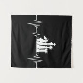 Tenture Idée cadeau du joueur d'échecs pièces d'échecs bat (Devant (Horizontal))