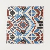 Tenture Ikat Aztec : Ornement géométrique ethnique. (Devant (Horizontal))